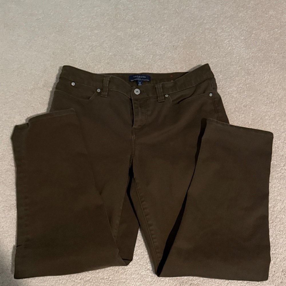Talbots Women's Dark Brown Boyfriend Jeans - Picture 2 of 8